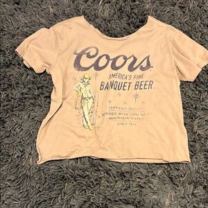 Women's Tan Graphic Tee - Banquet Beer Logo